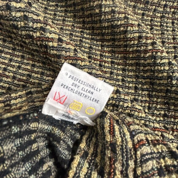 Jhane Barnes Mens XL Textured Woven Knit Crew Neck Sweater XL Brown Pullover - Picture 5 of 5